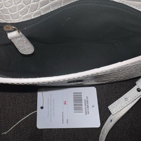 Authentic Demellier Oslo Cream leather Croc effect bag. - Picture 5 of 9